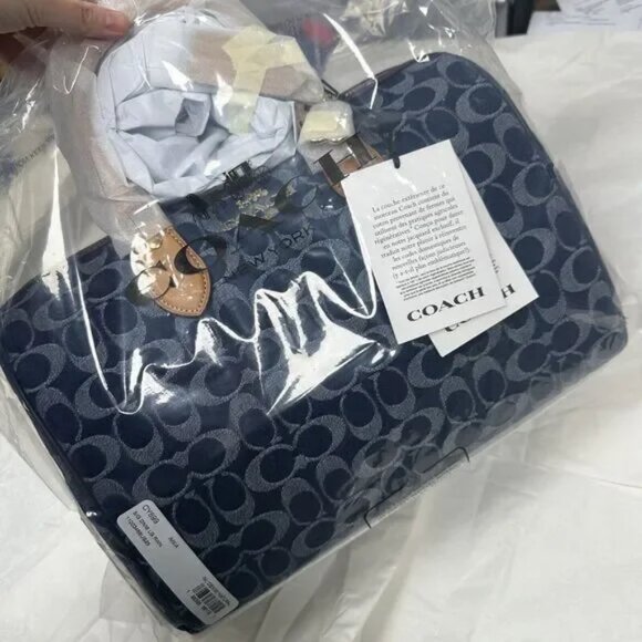 Coach Rowan Large Satchel Bag In Signature Denim Canvas CY699 NWT original Pack - Picture 7 of 10
